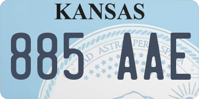 KS license plate 885AAE