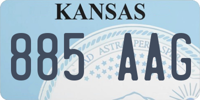 KS license plate 885AAG