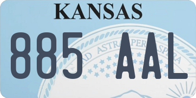 KS license plate 885AAL