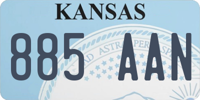 KS license plate 885AAN