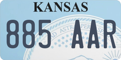 KS license plate 885AAR