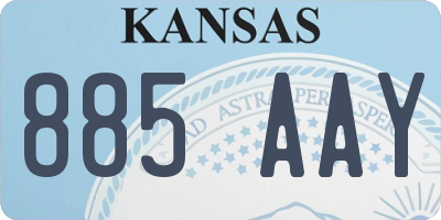 KS license plate 885AAY