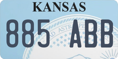 KS license plate 885ABB