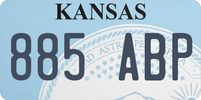 KS license plate 885ABP