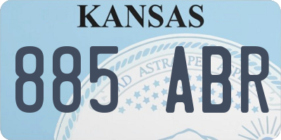 KS license plate 885ABR