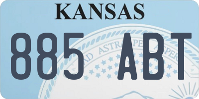 KS license plate 885ABT