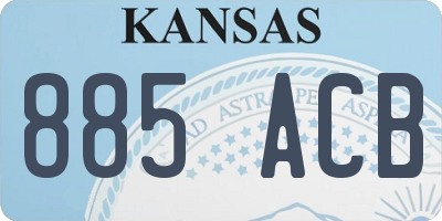 KS license plate 885ACB