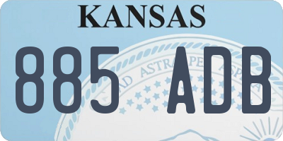 KS license plate 885ADB