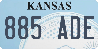 KS license plate 885ADE