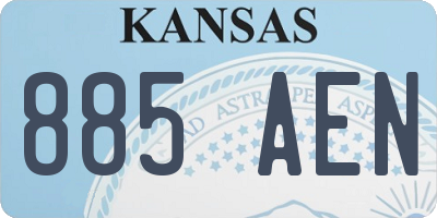KS license plate 885AEN