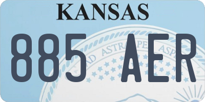 KS license plate 885AER