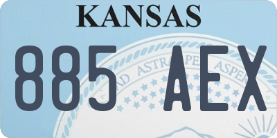 KS license plate 885AEX