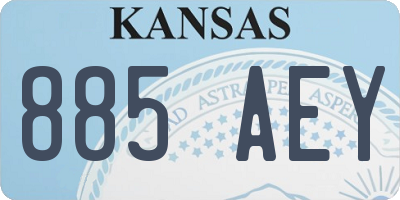 KS license plate 885AEY