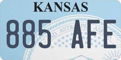 KS license plate 885AFE