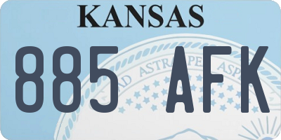 KS license plate 885AFK