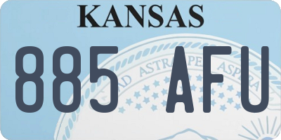 KS license plate 885AFU