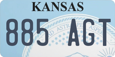KS license plate 885AGT