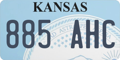 KS license plate 885AHC