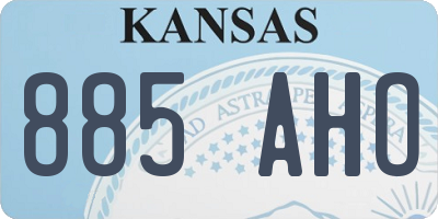 KS license plate 885AHO