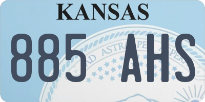 KS license plate 885AHS