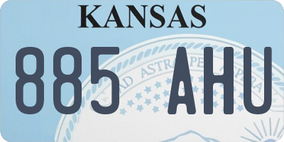KS license plate 885AHU