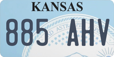 KS license plate 885AHV