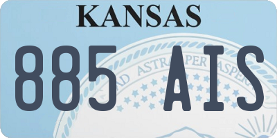 KS license plate 885AIS