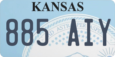 KS license plate 885AIY