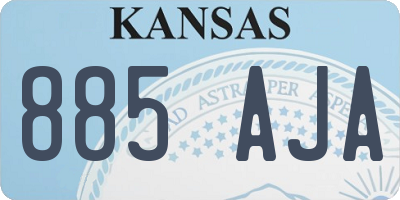 KS license plate 885AJA