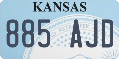 KS license plate 885AJD