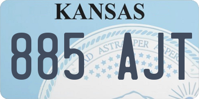 KS license plate 885AJT