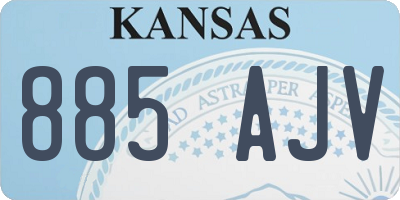 KS license plate 885AJV
