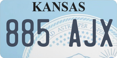KS license plate 885AJX