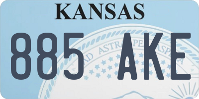 KS license plate 885AKE