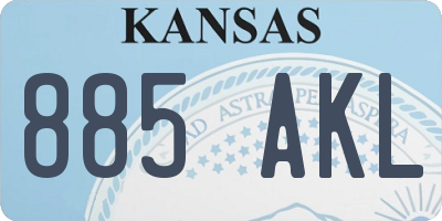 KS license plate 885AKL