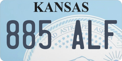 KS license plate 885ALF