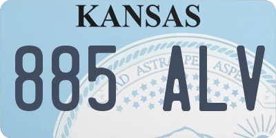 KS license plate 885ALV