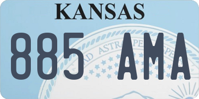 KS license plate 885AMA