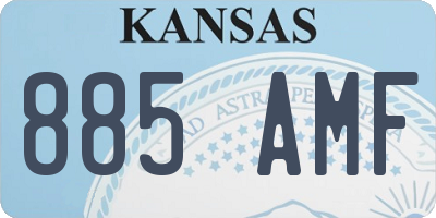 KS license plate 885AMF