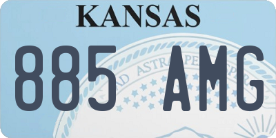 KS license plate 885AMG