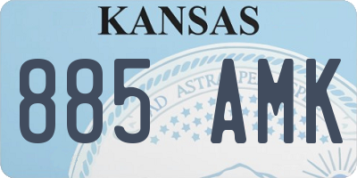 KS license plate 885AMK