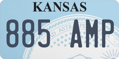 KS license plate 885AMP
