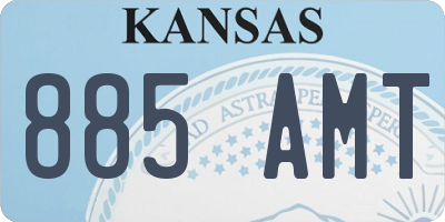 KS license plate 885AMT