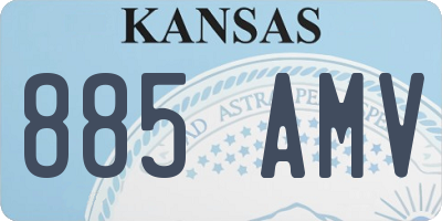 KS license plate 885AMV