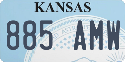 KS license plate 885AMW