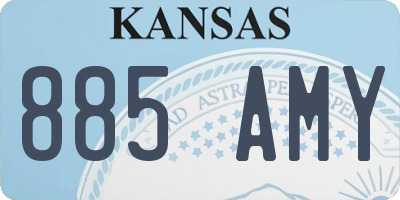 KS license plate 885AMY