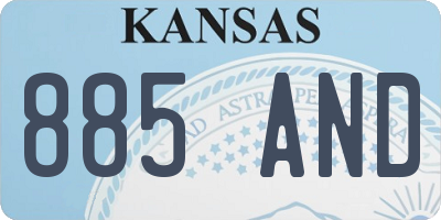 KS license plate 885AND