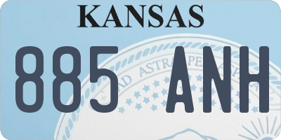 KS license plate 885ANH