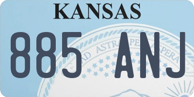 KS license plate 885ANJ