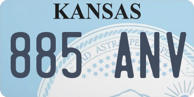KS license plate 885ANV